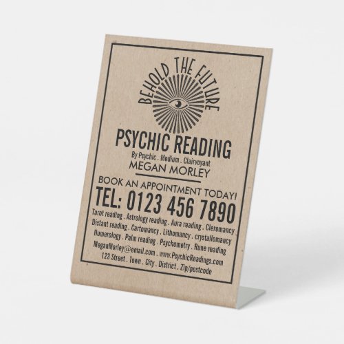 Eye of Providence Psychic Reading Advertising Pedestal Sign