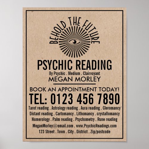 Eye of Providence Psychic Reading Advertising Poster