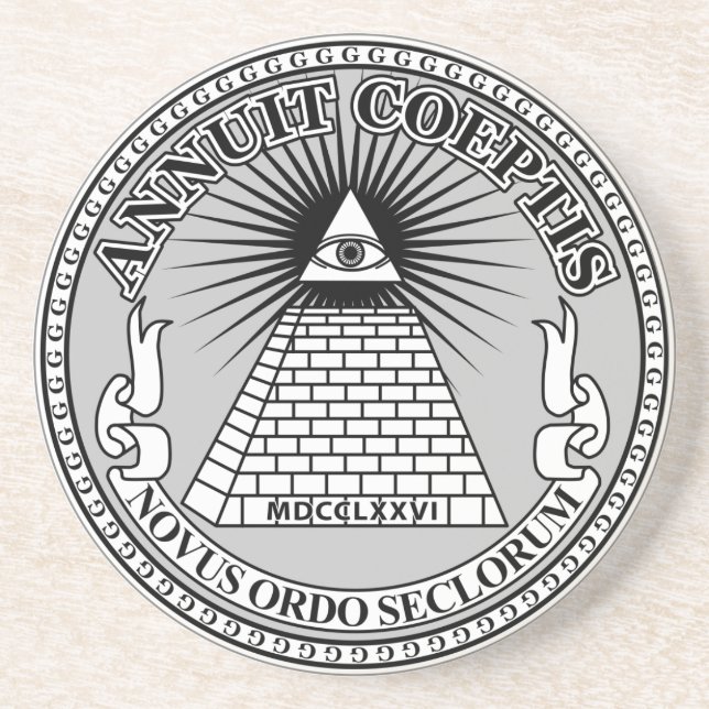Eye of Providence Sandstone Coaster (Front)