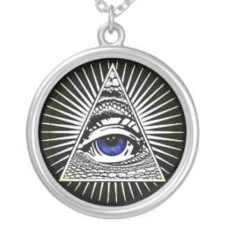 Eye of Providence Silver Plated Necklace