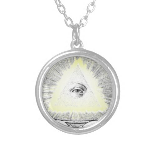 Eye of Providence Silver Plated Necklace