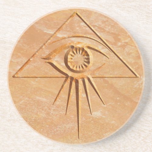 Eye of Providence Stone Drink Coaster