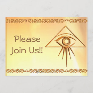 Eye of Providence Stone Invitation