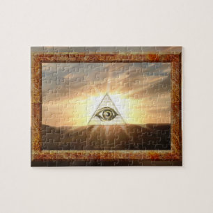 Eye of Providence Sunburst Jigsaw Puzzle