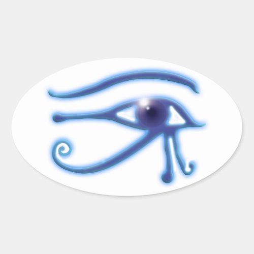 Eye of Ra Ancient Egyptian Wadjet Symbol Oval Sticker