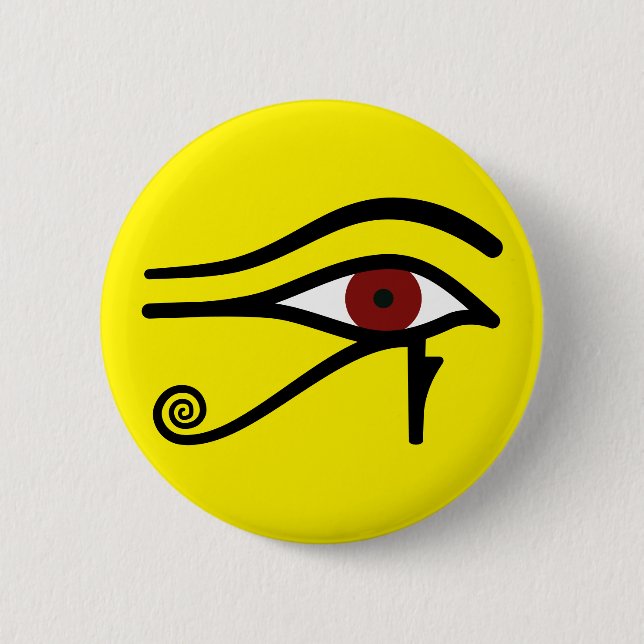 Eye of Ra - Egyptian God Button (Front)