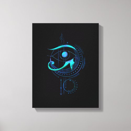 Eye Of Ra Geometry Cosmic Spiritual Canvas Print