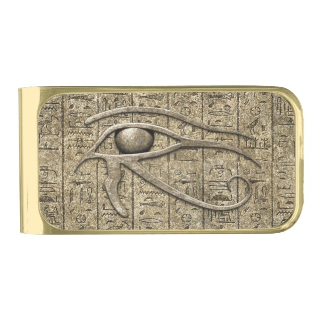 Eye Of Ra Gold Finish Money Clip (Front)