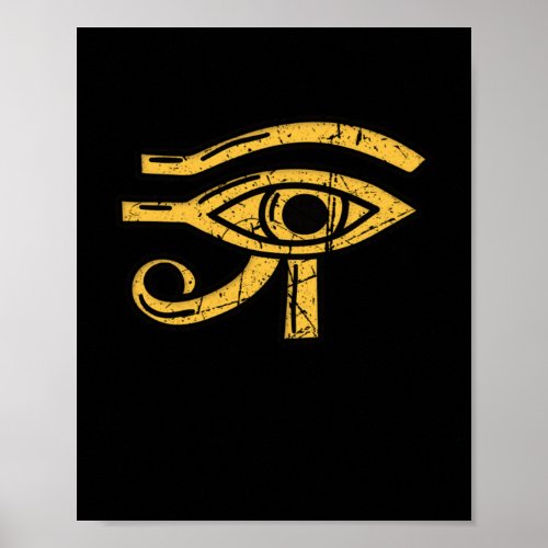 Eye of Ra Re Egyptian Hieroglyphics Egypt Pyramid Poster