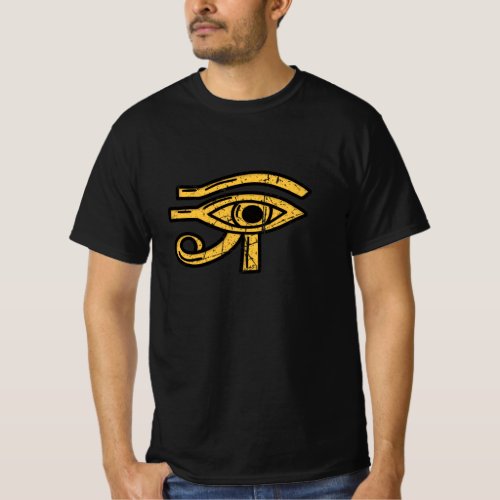 Eye of Ra Re Egyptian Hieroglyphics Egypt Pyramid T_Shirt