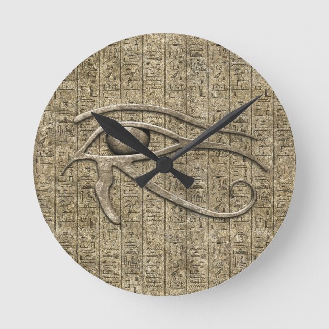 Eye Of Ra Round Clock (Front)