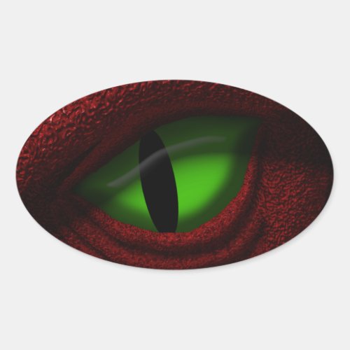 Eye of the Dragon Oval Sticker