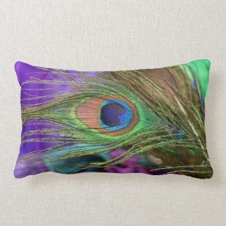 Eye Of The Peacock Lumbar Pillow