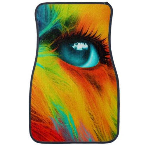 Eye of the Pupa close up of a colorful dogs eye Car Floor Mat