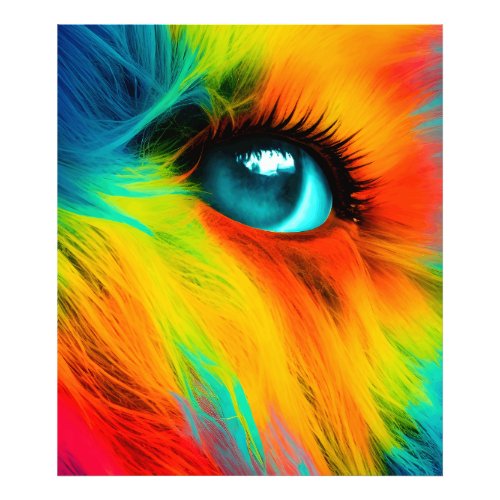 Eye of the Pupa close up of a colorful dogs eye Photo Print
