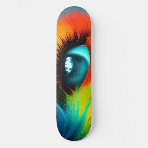 Eye of the Pupa close up of a colorful dogs eye Skateboard
