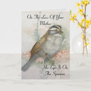 Eye Of The Sparrow Loss Of Mother Sympathy Card