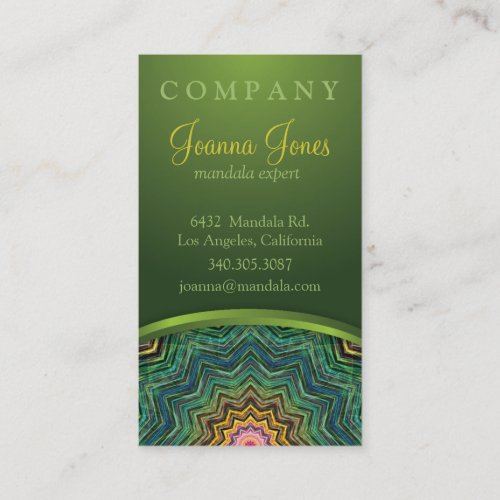 Eye of the Star mandala Business Card