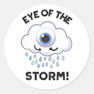 Eye Of The Storm Funny Weather Pun Classic Round Sticker