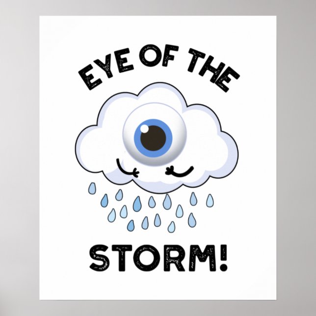 Eye Of The Storm Funny Weather Pun  Poster (Front)