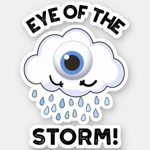 Eye Of The Storm Funny Weather Pun  Sticker