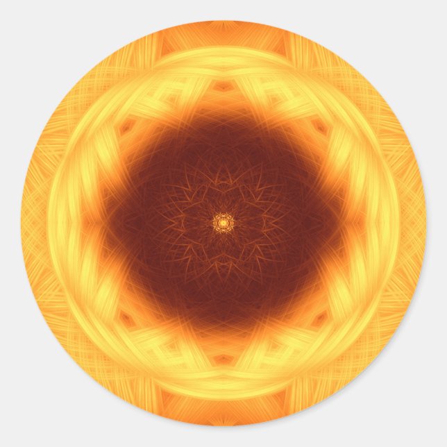 Eye of the Sun Mandala Classic Round Sticker (Front)