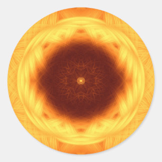 Eye of the Sun Mandala Classic Round Sticker