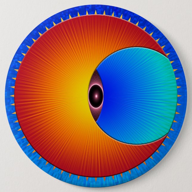 Eye Of The Sun Round Button (Front)