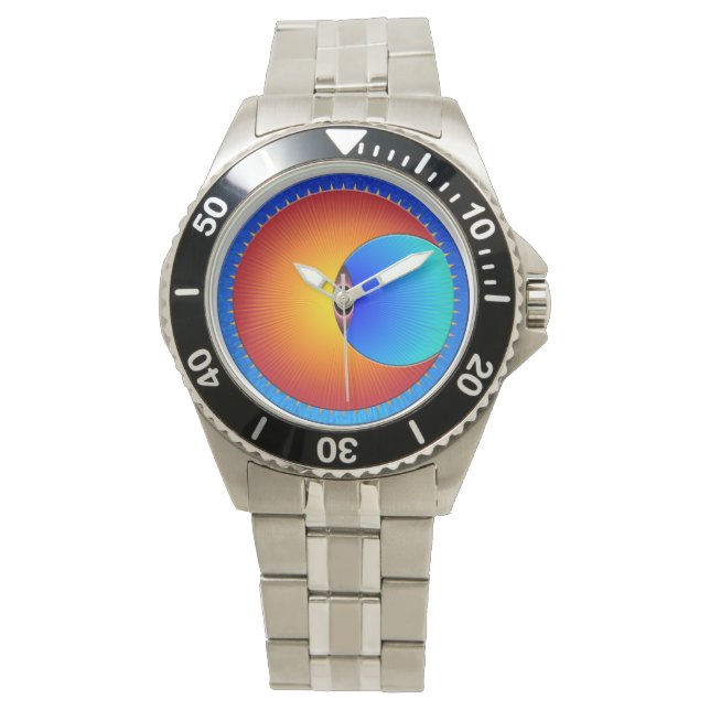 Eye Of The Sun Stainless Steel Watch (Front)