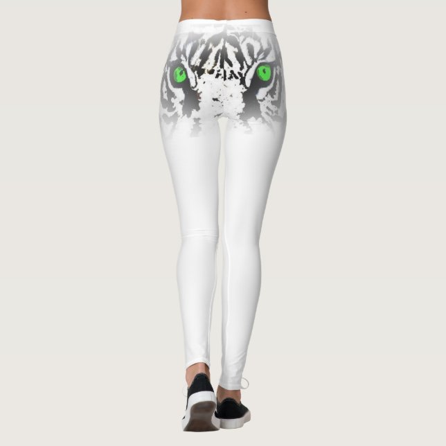 EYE OF THE TIGER LEGGINGS - WHITE TIGER DESIGN (Back)