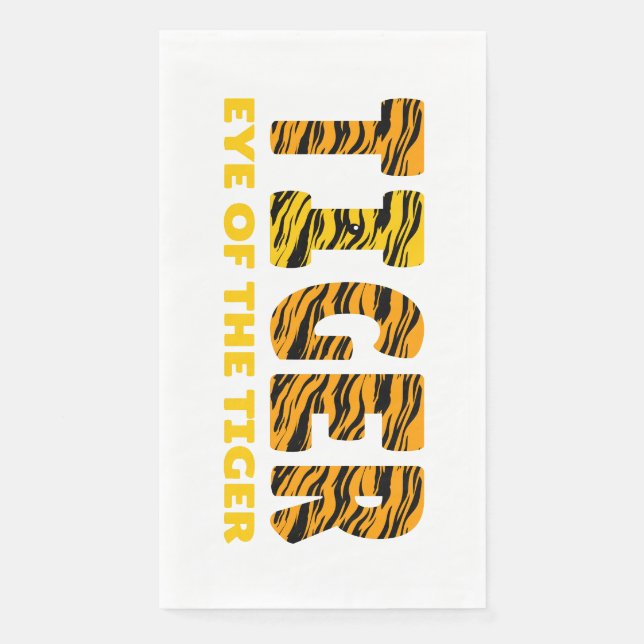 Eye of the Tiger Paper Guest Towels (Front)