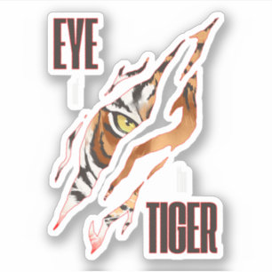 Eye Of The Tiger Slash Claw Rip Tiger Eyes. Perfec Sticker