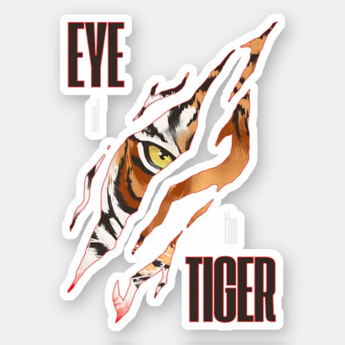 Eye Of The Tiger Slash Claw Rip Tiger Eyes Perfec Sticker