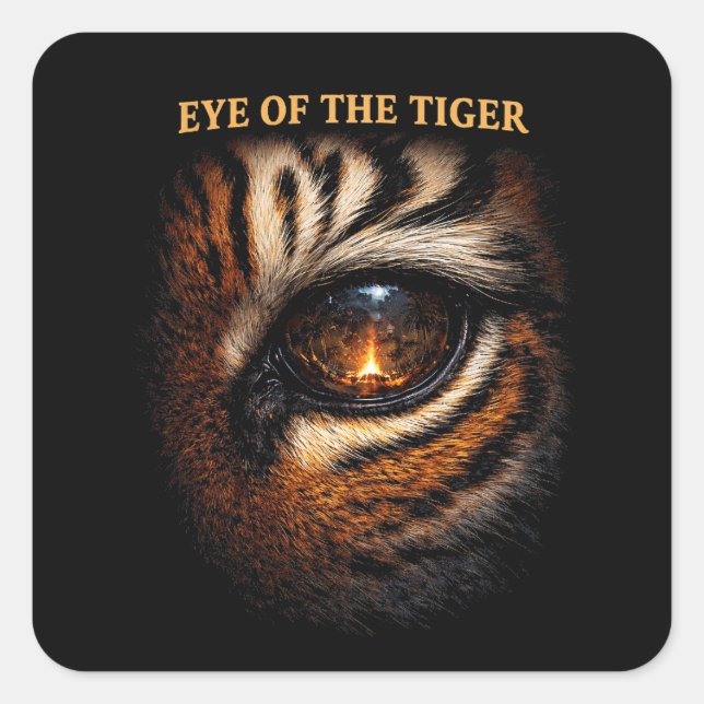 Eye of the Tiger Square Sticker (Front)