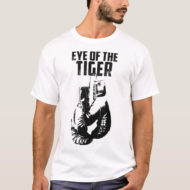 Eye of the Tiger Sticker T-Shirt (Front)