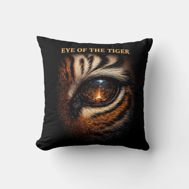 Eye of the Tiger Throw Pillow (Front)