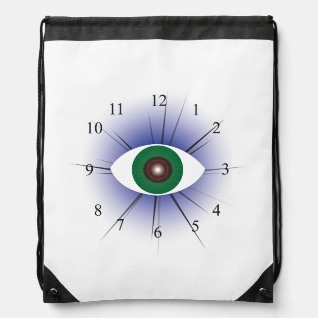 Eye of Time Drawstring Bag (Front)