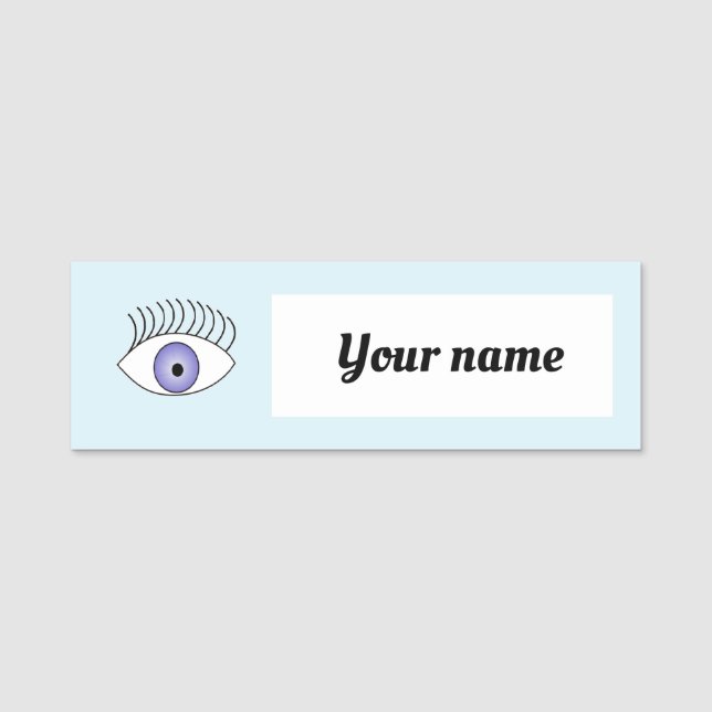 Eye on blue  name tag (Front)