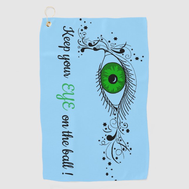 Eye On The Ball Golf Towel (Front)
