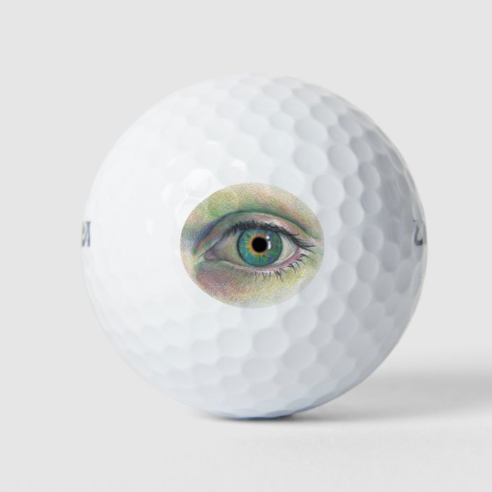 Eye On The Ball Realistic Human Eye Painting On Golf Balls