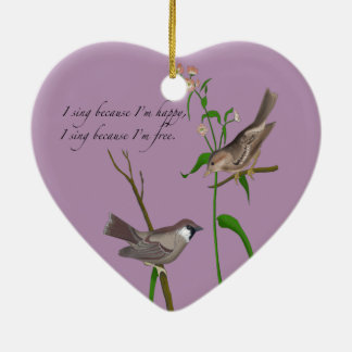 Eye on the Sparrow Ceramic Ornament