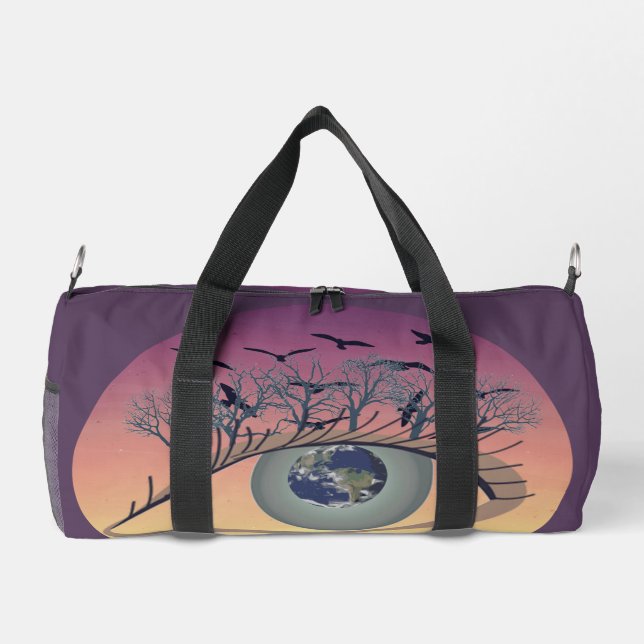 Eye on the World – Nature & Earth Art  Duffle Bag (Back)