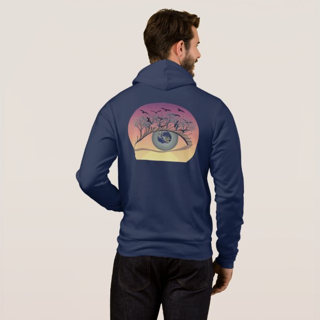 Eye on the World – Nature & Earth Art  Hoodie (Back Full)