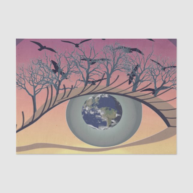 Eye on the World – Nature & Earth Art  Tissue Paper (Front)
