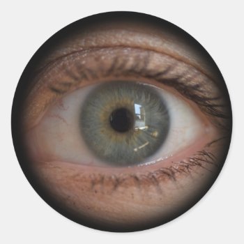 Eye Peephole Funny Sticker by FunnyBusiness at Zazzle