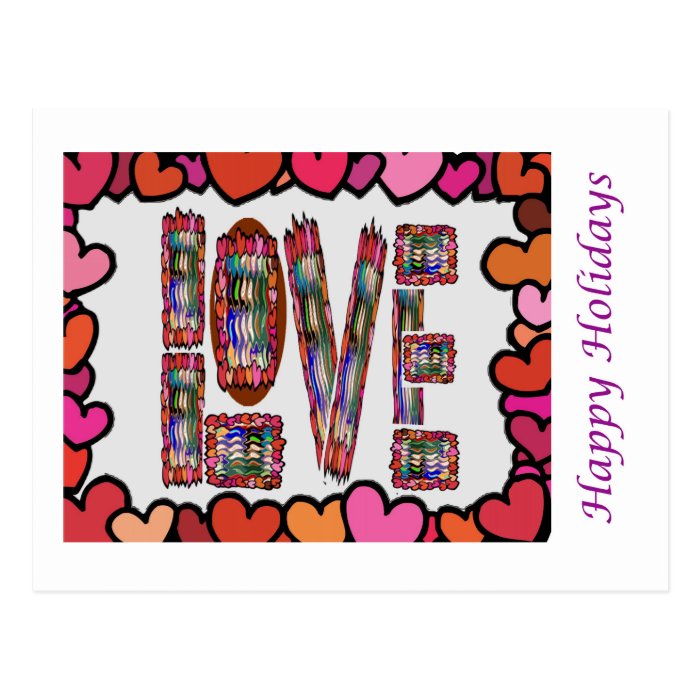 Eye Popping Art   Love Expression HappyHoliday Postcards