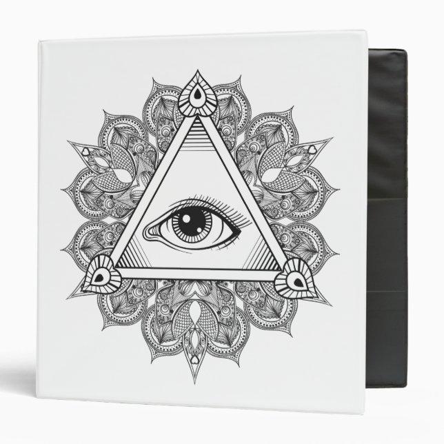 Eye Pyramid Symbol Doodle Binder (Front/Inside)