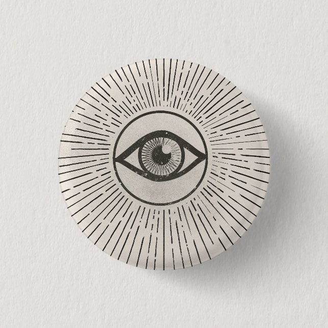 Eye Retro Space Art Button (Front)