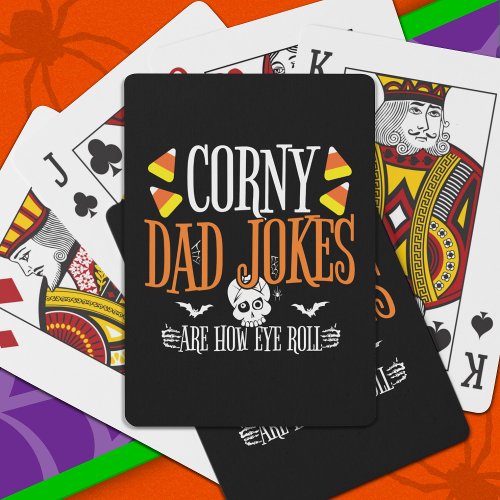 Eye Roll Joke Halloween Corny Dad Jokes Halloween Poker Cards