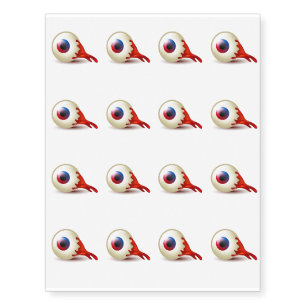 Eye Scare Eyeballs Freaky Halloween Funny Spooky Temporary Tattoos